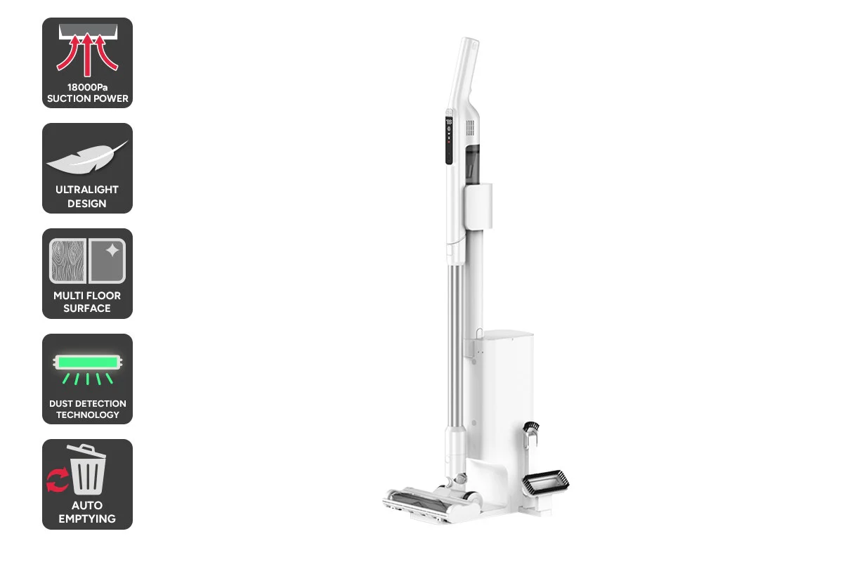 Kogan MX15 Ultralight Stick Vacuum with Auto-Empty Dock & Smart Suction