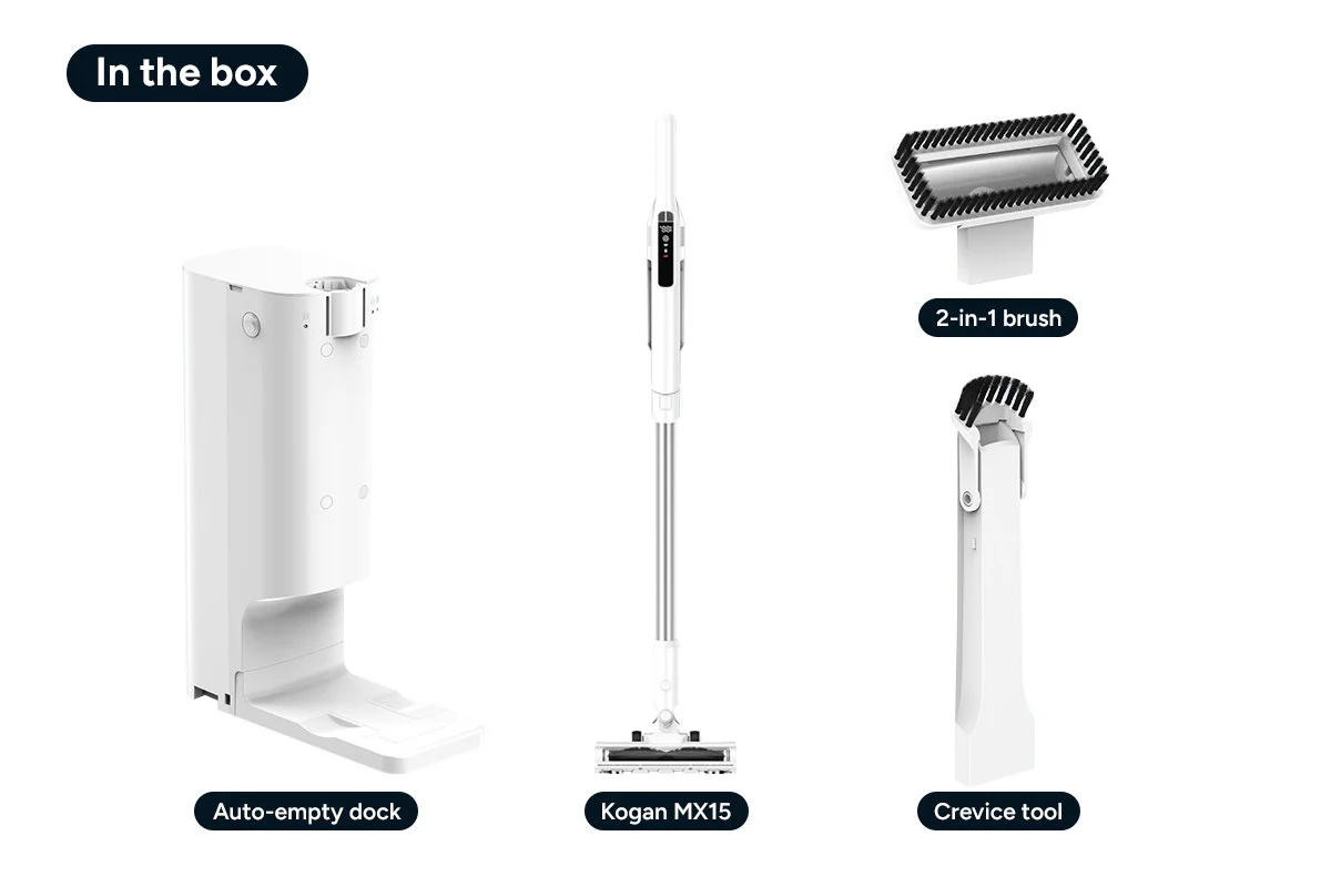 Kogan MX15 Ultralight Stick Vacuum with Auto-Empty Dock & Smart Suction - Image 12