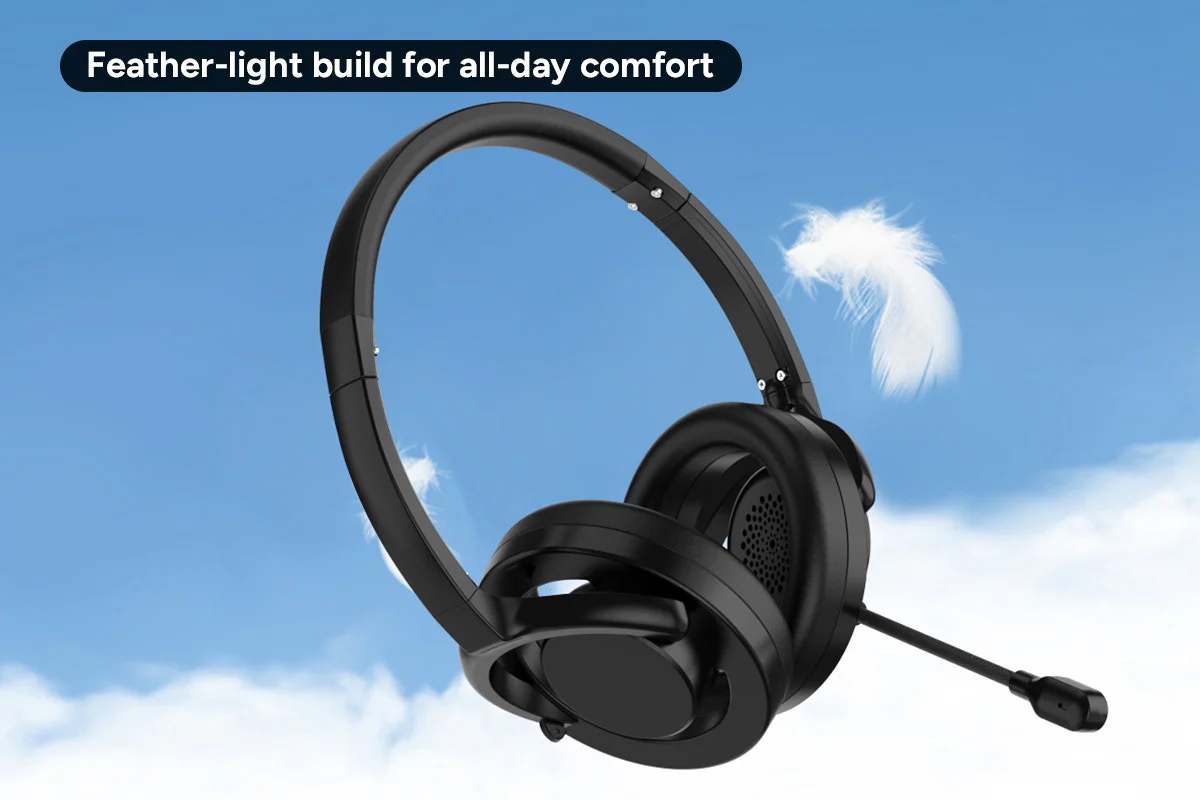 Kogan Noise-Cancelling Office Headset with ENC Microphone & Controls - Image 4