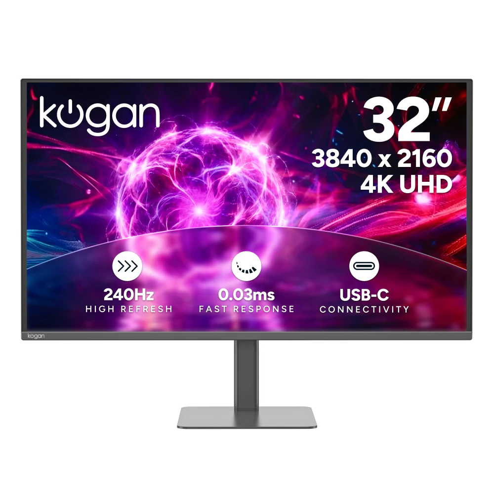Kogan Omega 32 Inch 4K QD OLED 240Hz 0.03ms USB C Gaming Monitor