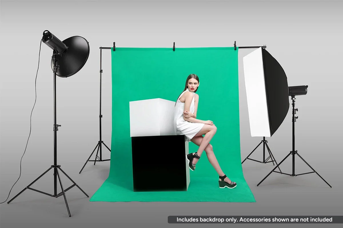 Kogan Photography Backdrops Set - 3 Non-Reflective Fabric Colors - Image 4