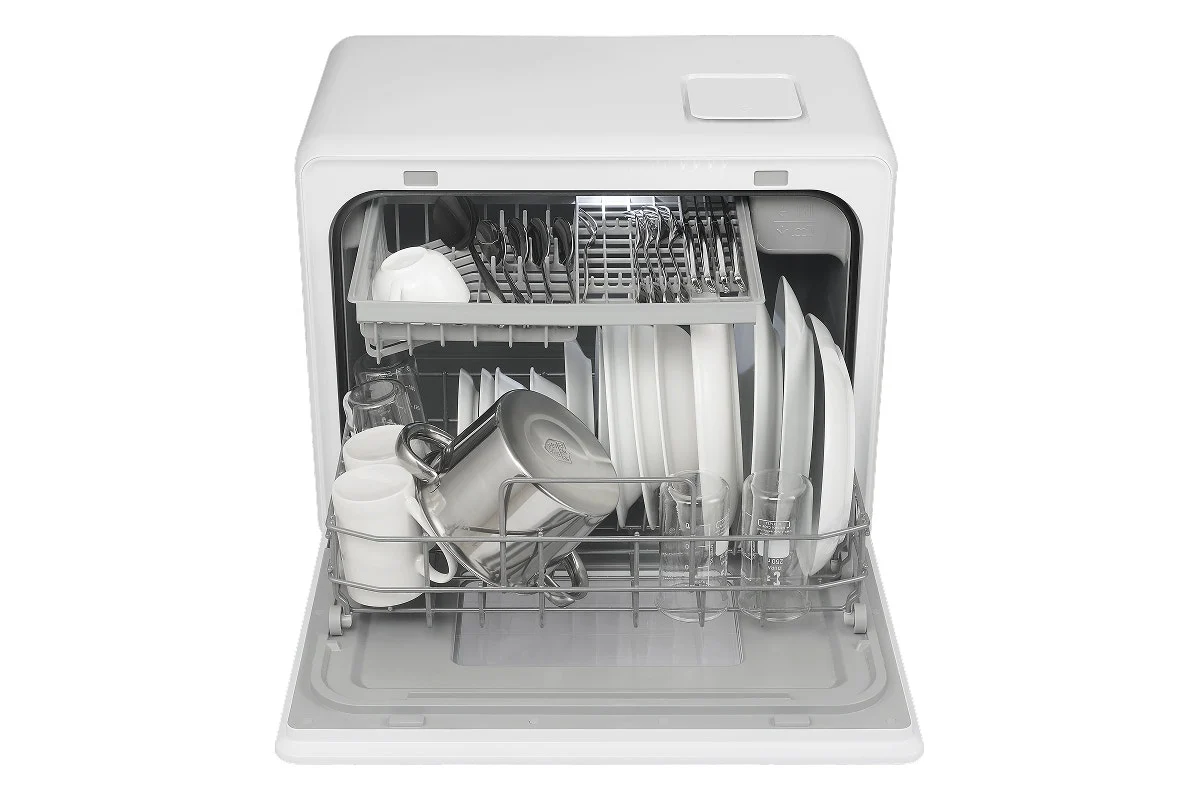 Kogan Portable Benchtop Dishwasher 4 Place White with Water Tank - Image 3