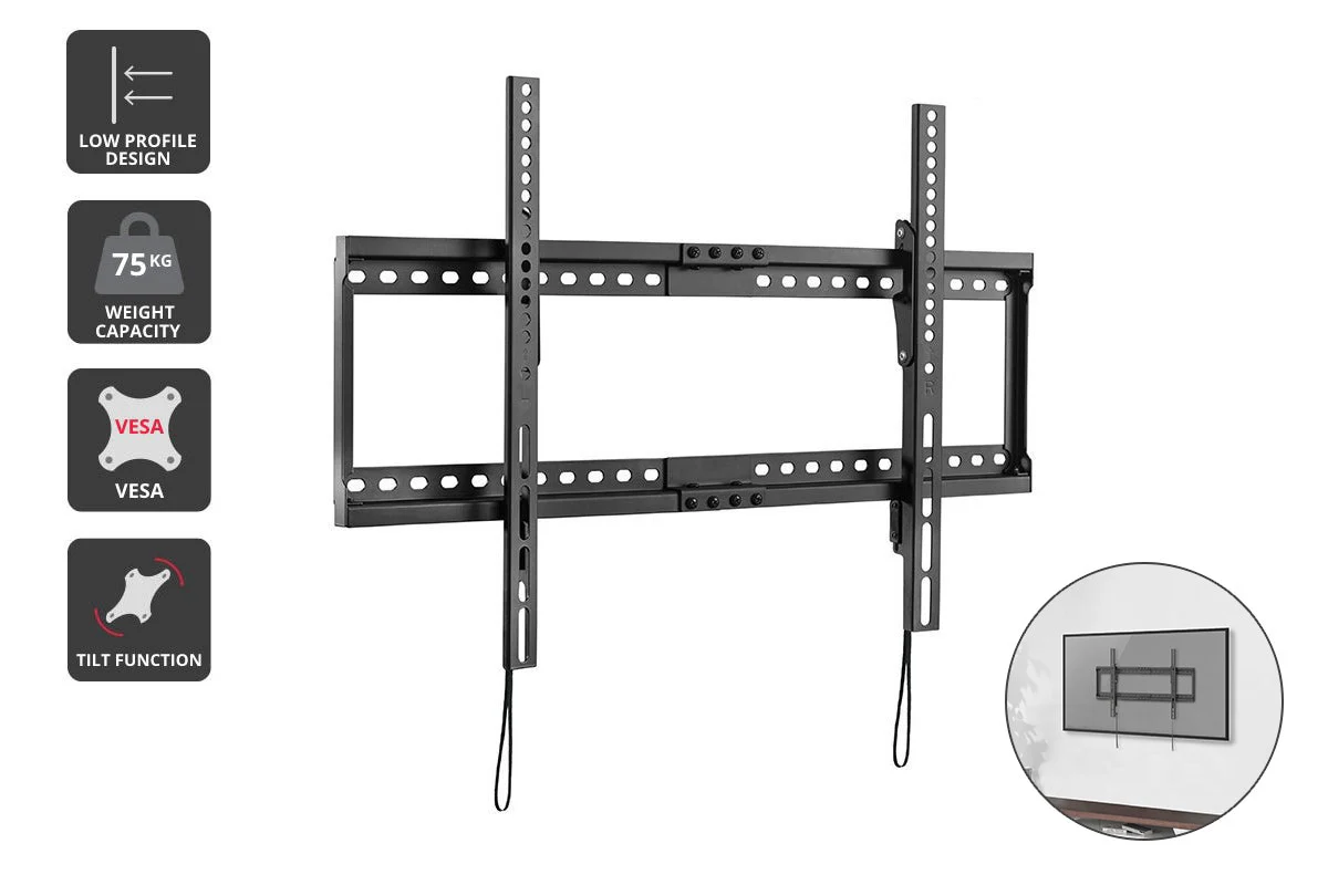 Kogan Slim Tilt Wall Mount for 37" - 85" TVs - Easy Adjustable Design