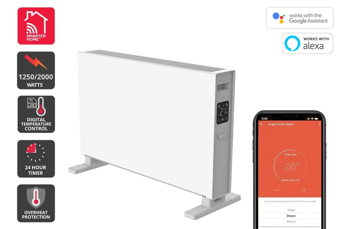 Kogan SmarterHome 2000W Convector Panel Heater with Wi Fi