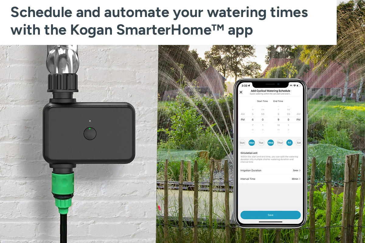 Kogan SmarterHome Bluetooth Garden Irrigation Water Timer - Image 6