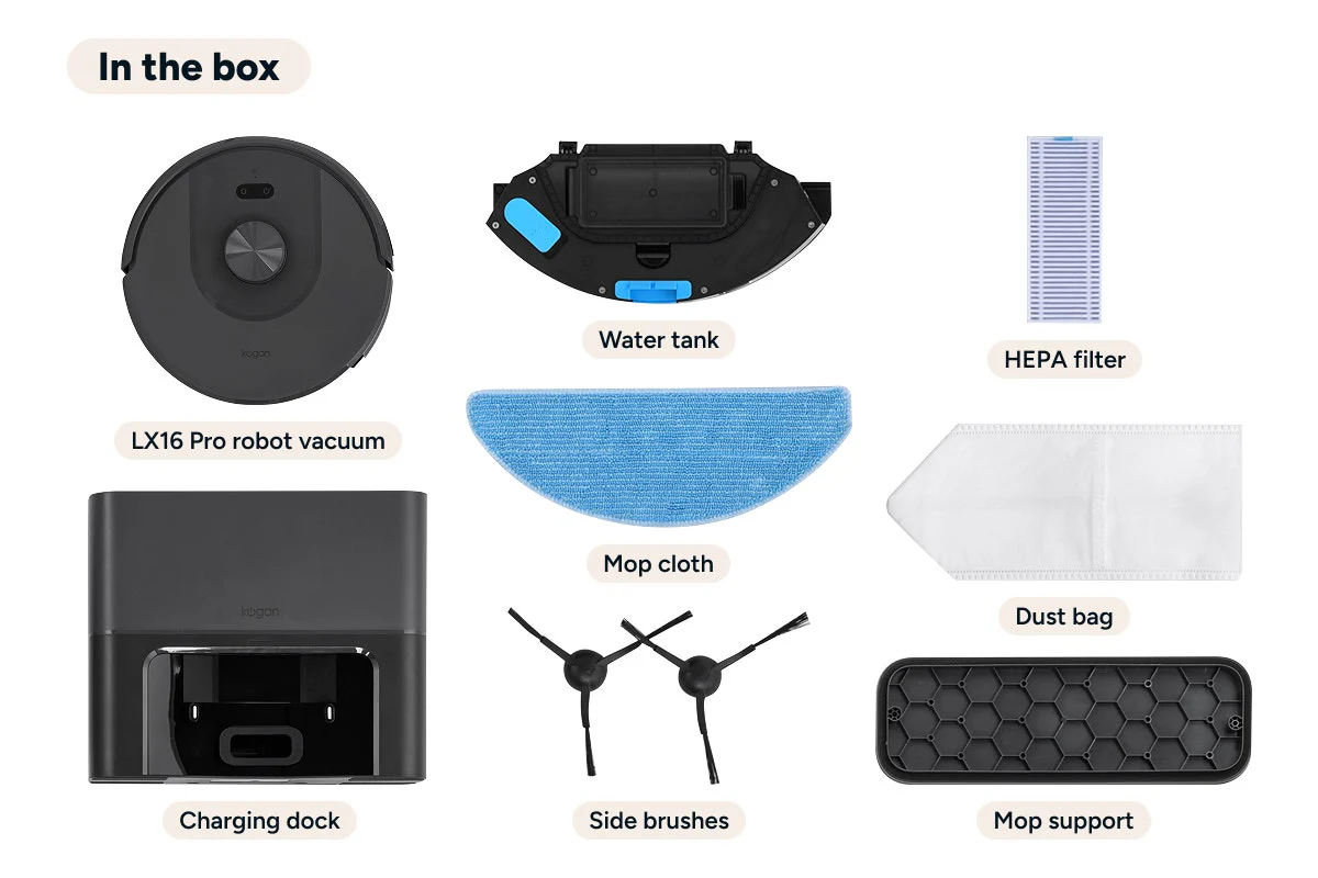 Kogan SmarterHome LX16 Pro Robot Vacuum Mop Auto Empty Graphite - Image 13