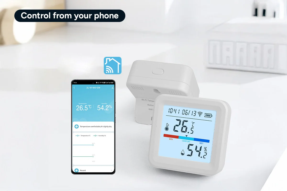 Kogan SmarterHome™ Smart Temperature & Humidity Sensor for Home Comfort - Image 4