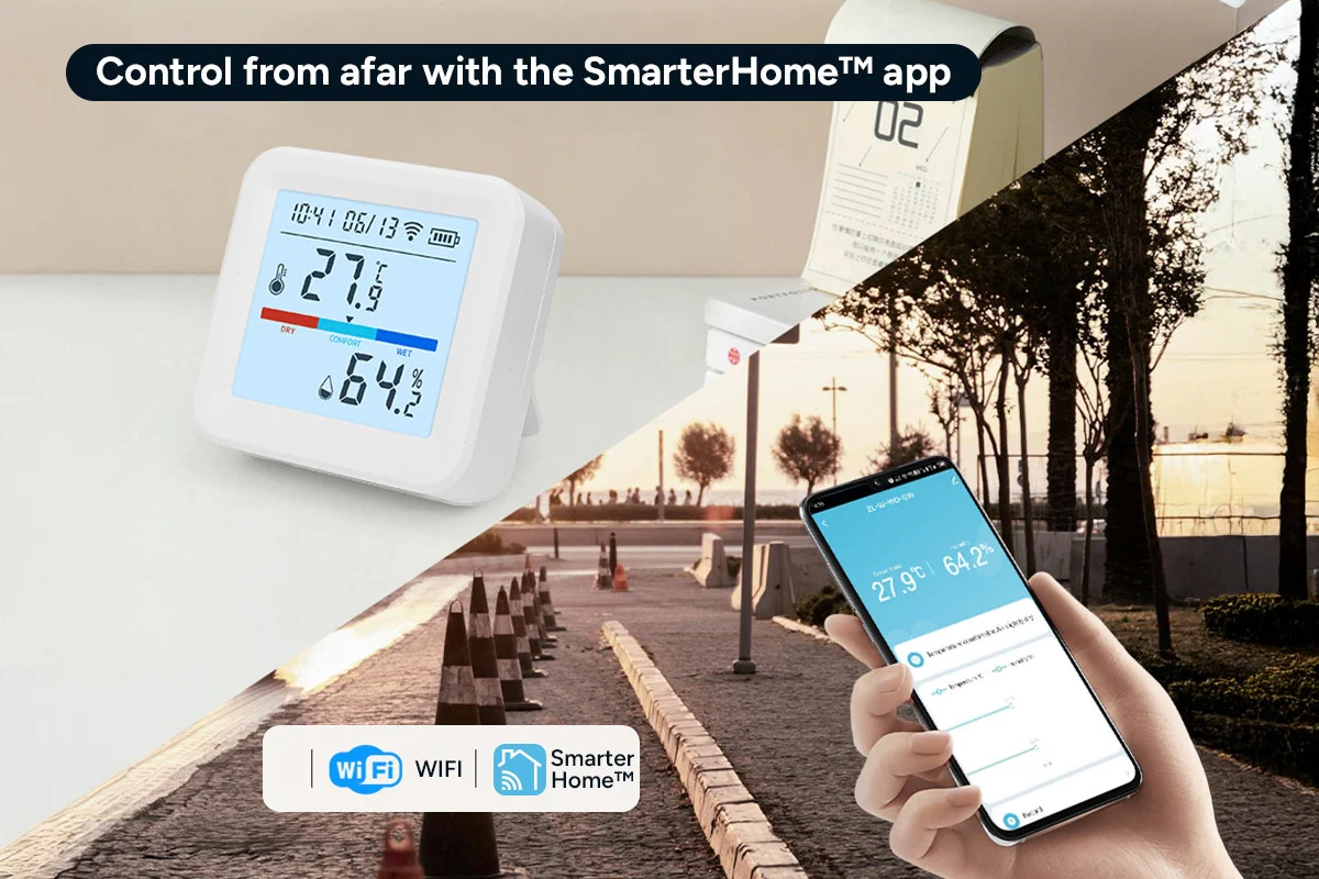 Kogan SmarterHome™ Smart Temperature & Humidity Sensor for Home Comfort - Image 9