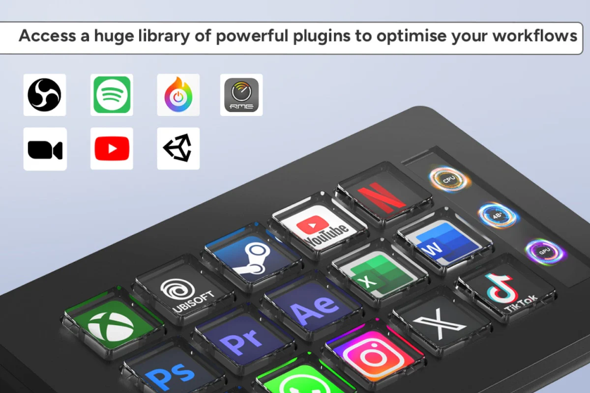 Kogan Stream Deck - 15 Customizable LCD Keys for Enhanced Workflow - Image 4