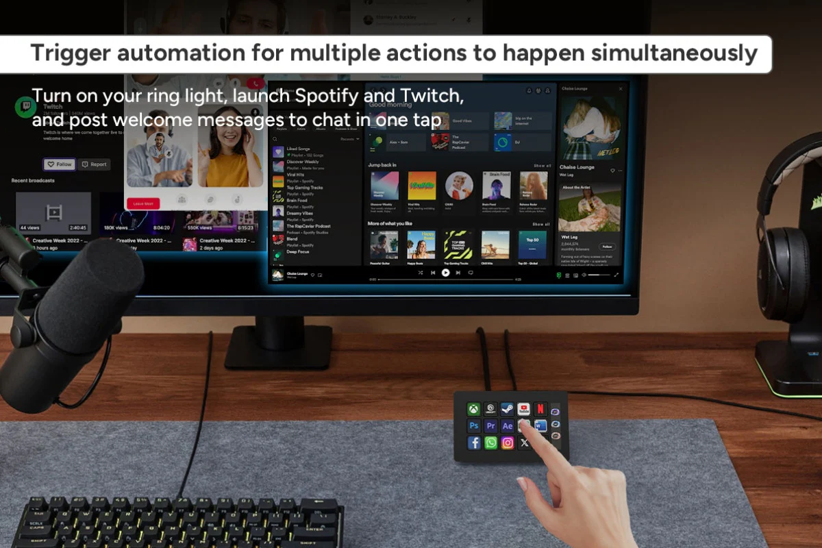Kogan Stream Deck - 15 Customizable LCD Keys for Enhanced Workflow - Image 5
