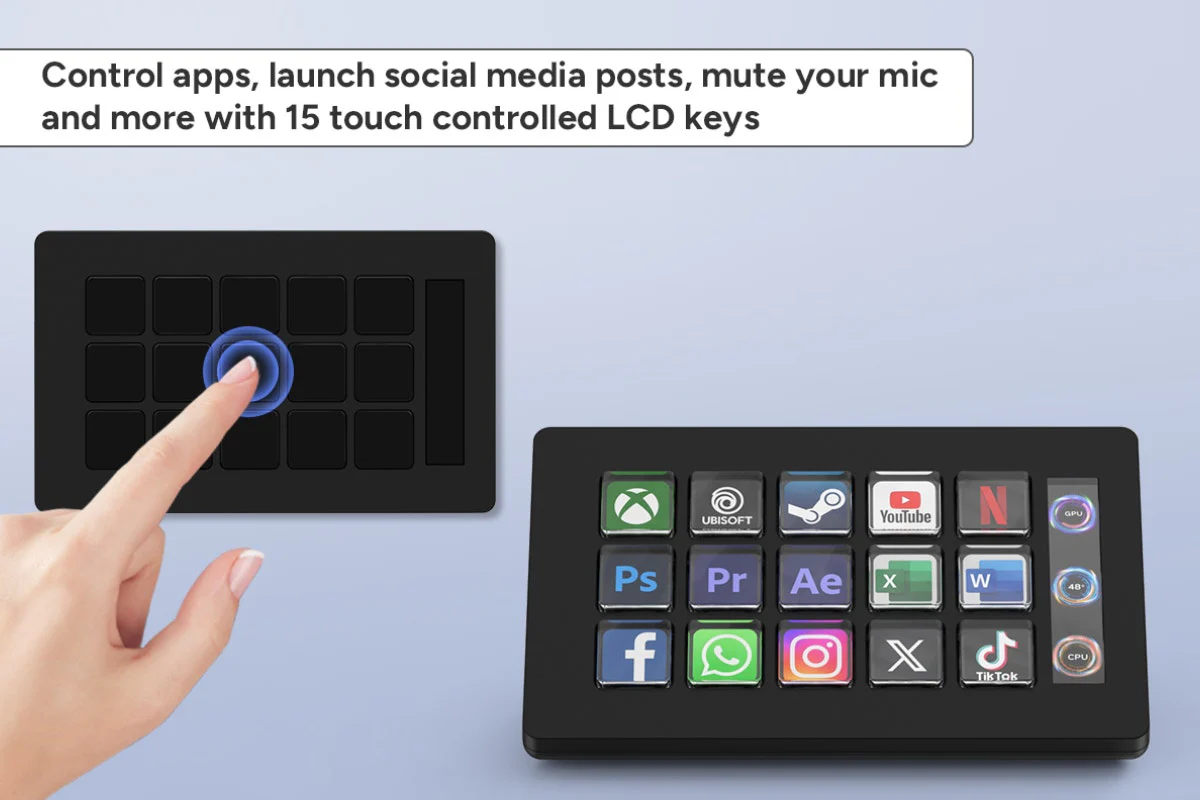 Kogan Stream Deck - 15 Customizable LCD Keys for Enhanced Workflow - Image 8