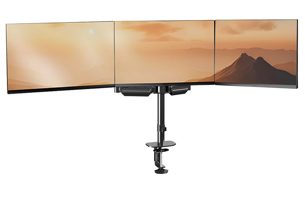 Kogan Triple Monitor Arm for 17"-27" Screens - Full Motion Gas Spring - Image 11