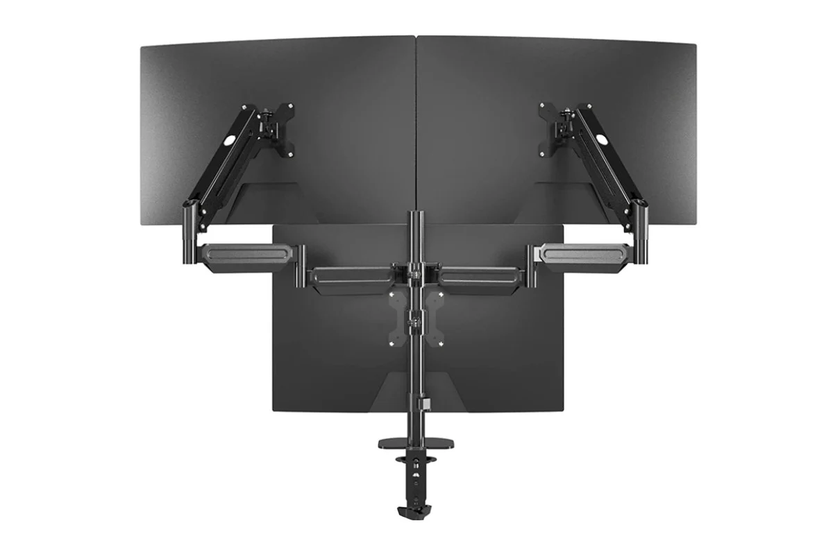Kogan Triple Monitor Arm for 17"-27" Screens - Full Motion Gas Spring - Image 12