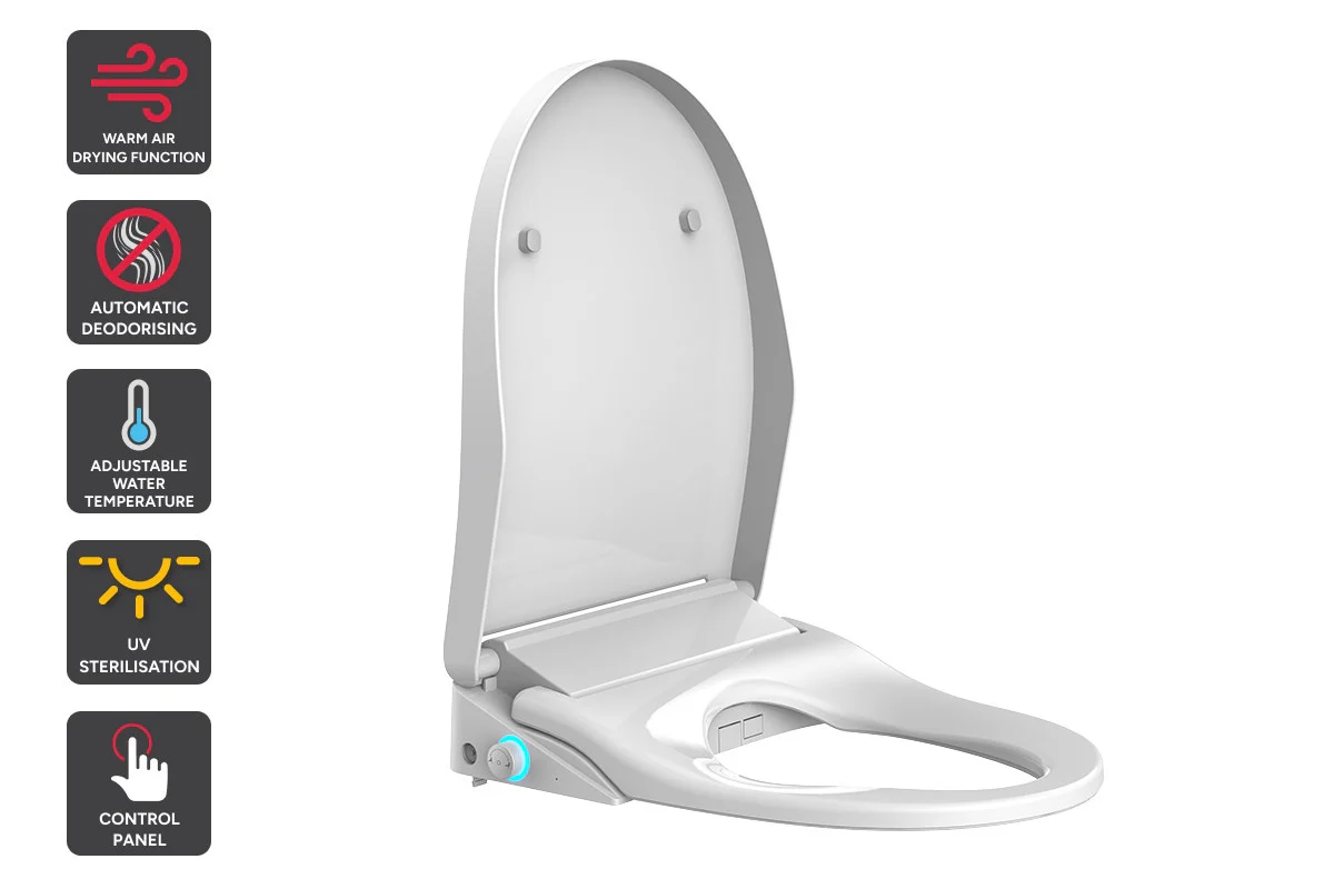 Kogan Ultra-Slim Auto-Open Wash & Dry Bidet with Dual Nozzle