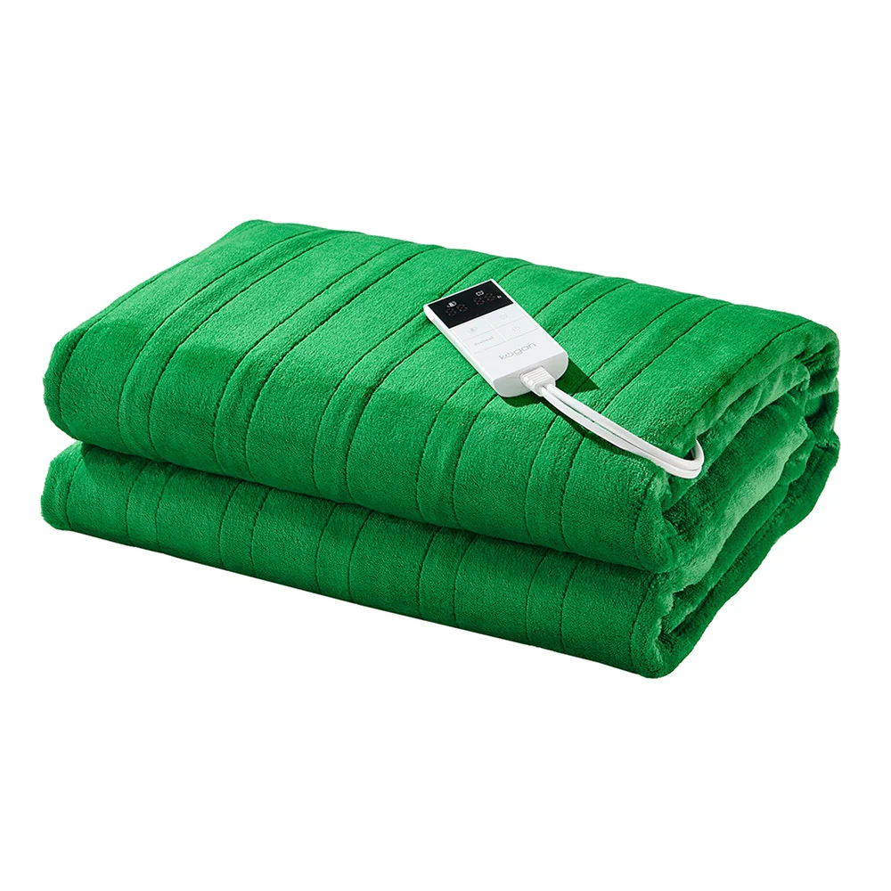 Kogan Washable Electric Heated Throw Blanket Green 160 x 130cm - Image 2