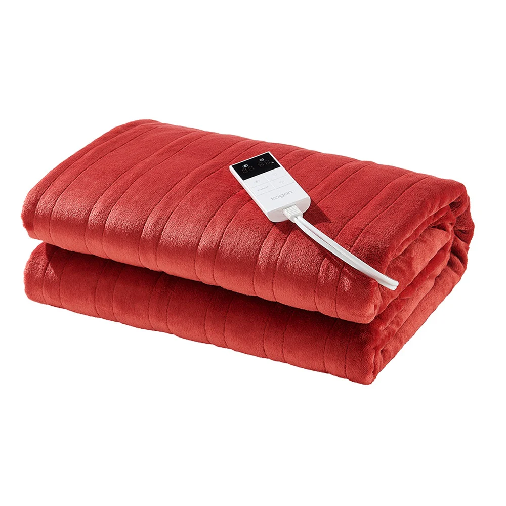 Kogan Washable Electric Heated Throw Blanket Red 200 x 180cm - Image 2