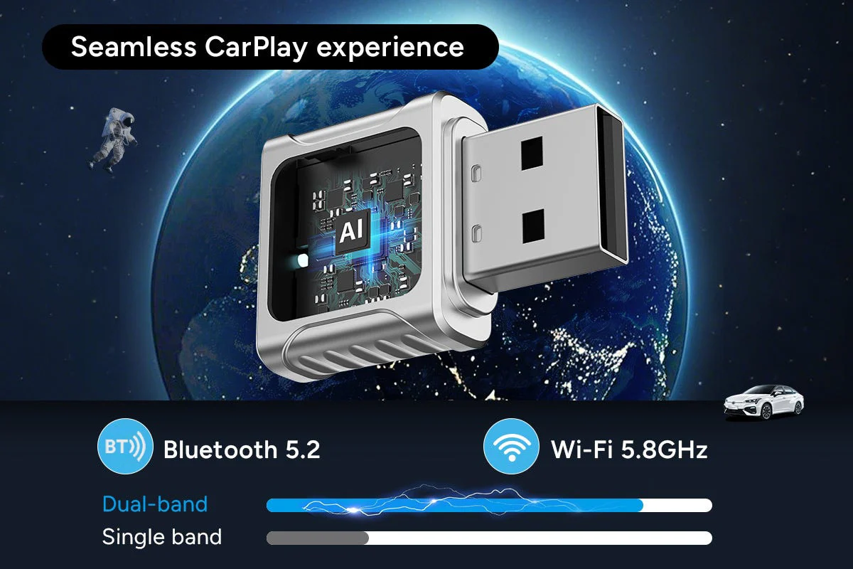 Kogan Wireless CarPlay Adapter for Apple Devices Plug and Play - Image 5