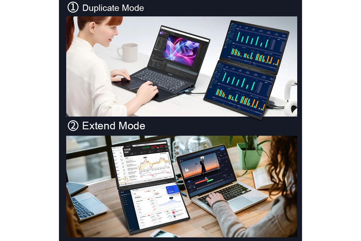 Kogan XPRESSO 16 Inch FHD Plus Dual Screen USB C Portable Monitor - Image 13