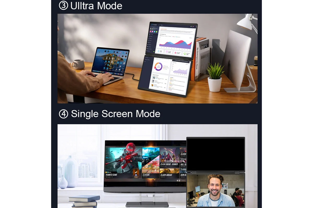 Kogan XPRESSO 16 Inch QHD Plus 2.5K Dual Screen USB C Monitor - Image 15