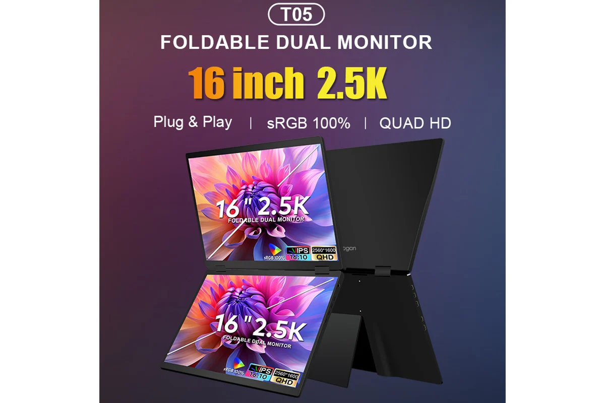 Kogan XPRESSO 16 Inch QHD Plus 2.5K Dual Screen USB C Monitor - Image 4