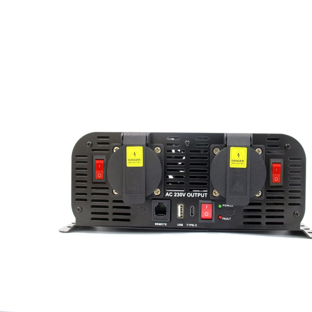 Kt Cables 3000W Pure Sine Wave Solar Inverter Kit - 250mm x 100mm x 465mm - Dual 240V Sockets - USB Outputs - LCD Display - Image 2