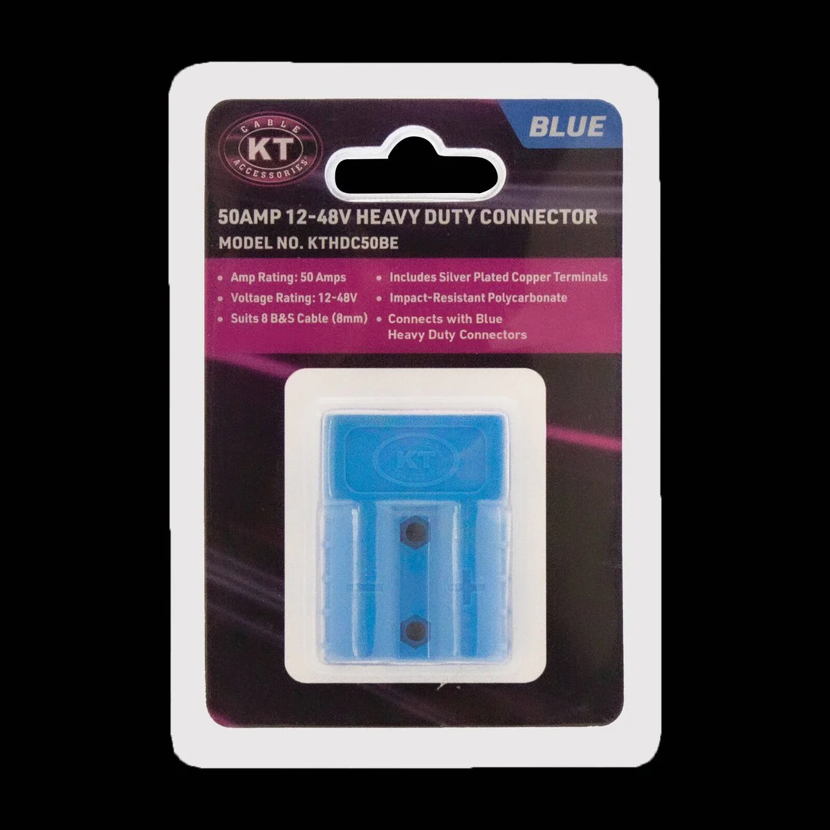 Kt Solar HD Connector 50A - Heavy-Duty Power Connector - Blue - KTHDC50BE - Image 2