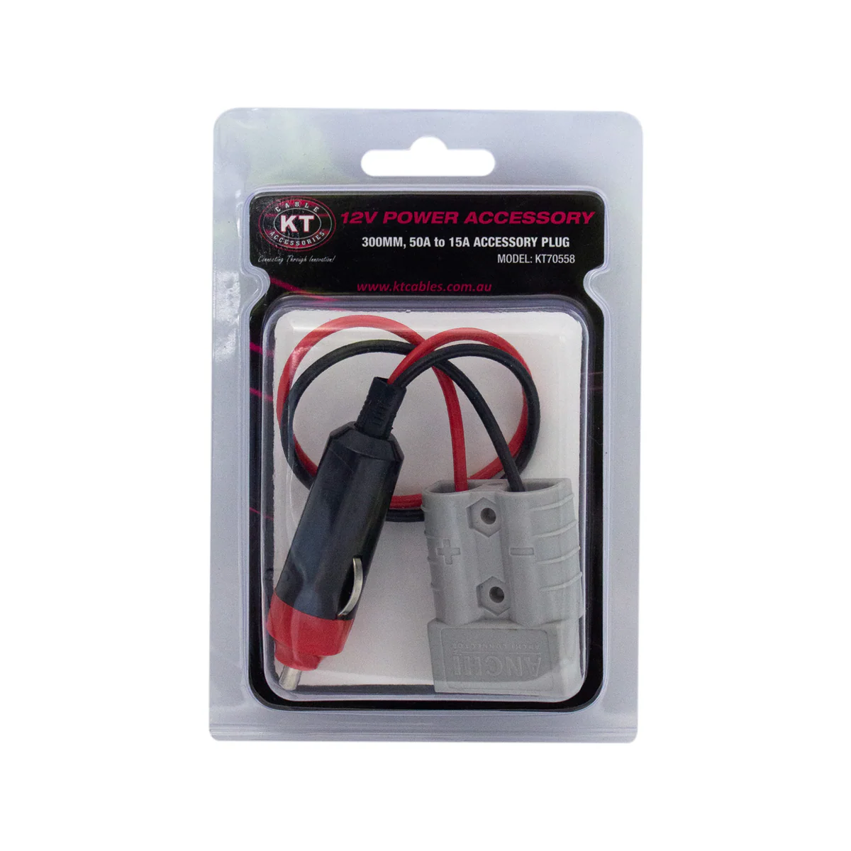 Kt Solar Hd Connector 50A to 15A Accessory Plug 300mm - Grey - Durable - Image 2