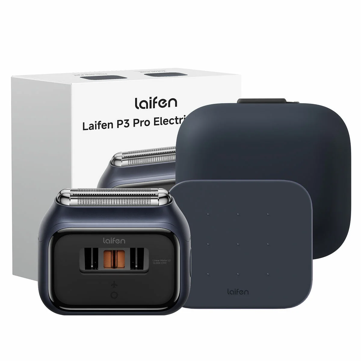 Laifen P3 Pro 3-Blade Electric Shaver Gift Box Royal Blue Compact