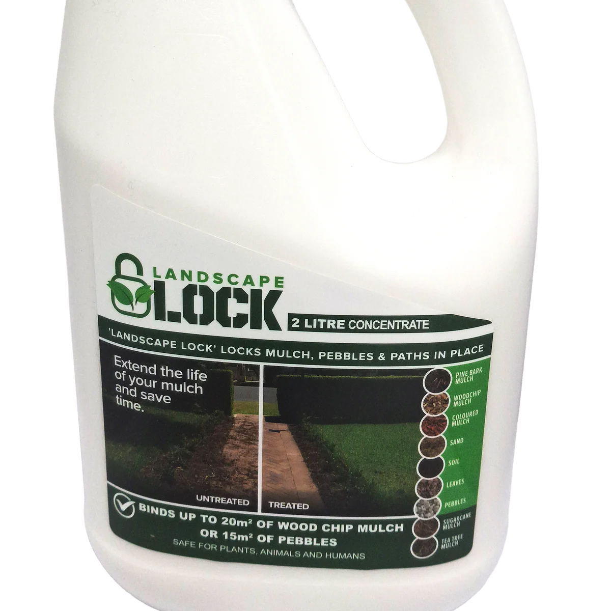 Landscape Lock 2L Concentrated Garden Glue - Liquid - 20 sq m Coverage - Clear Drying