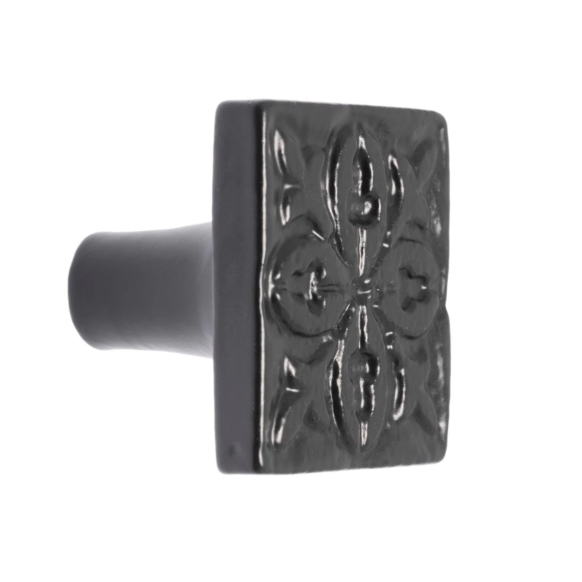 Lane Black Square Iron Knob - 32.78mm x 28.01mm x 32.78mm - Matte Black