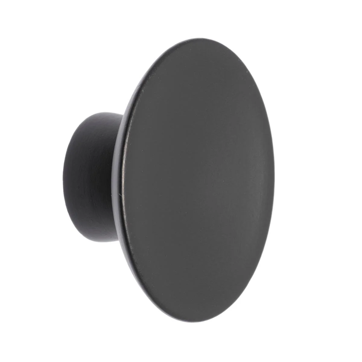 Lane 45mm Black Round Timber Knob - Matte Black - 1 Pack