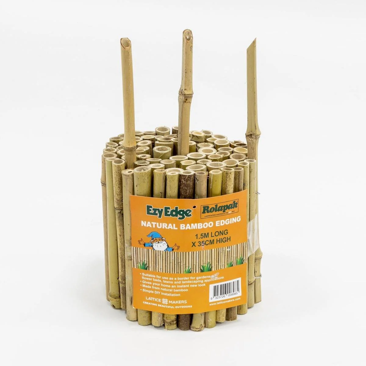 Lattice Makers Bamboo Garden Edging - 1500mm x 350mm - Natural - Flexible Design