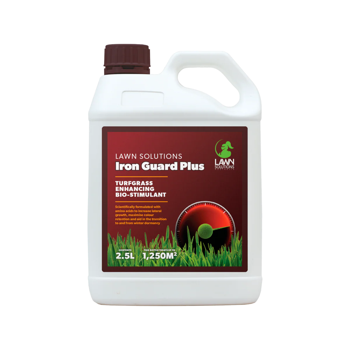 Lawn Solutions Australia Iron Guard Plus - 2.5L Turfgrass Bio-Stimulant - Dark Green