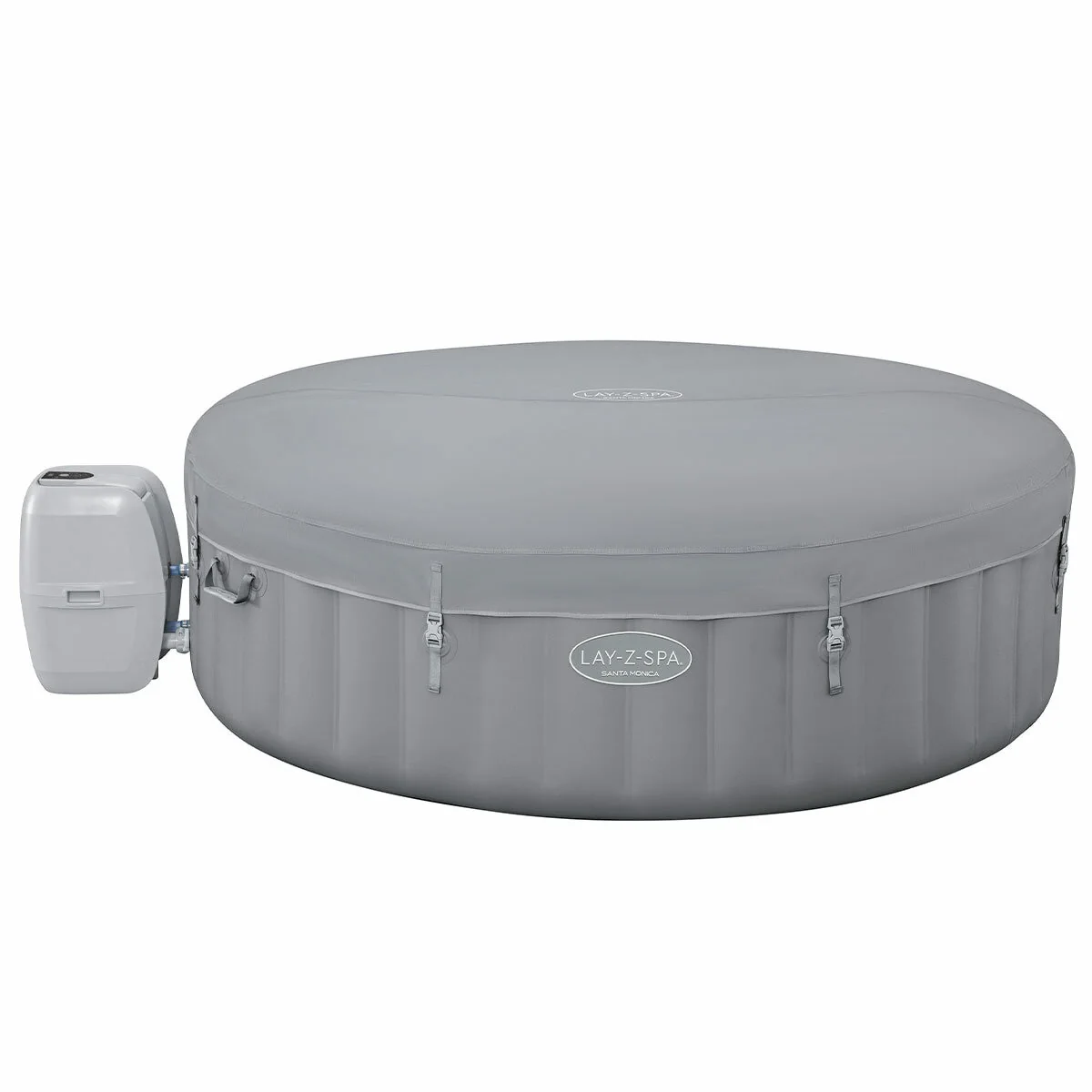 Lay-Z-Spa Santa Monica AirJet 7 Inflatable Spa 216cm Grey Capacity 1,190L - Image 4