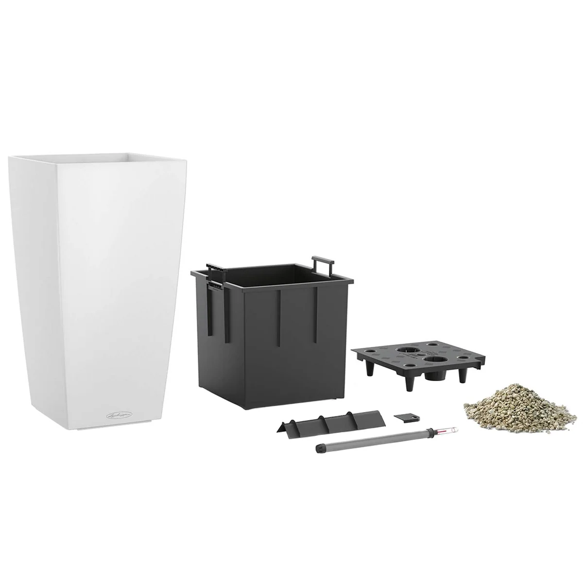 Lechuza Cubico Colour 30 Slate Cubic Planter ML13138 Plastic - Image 4