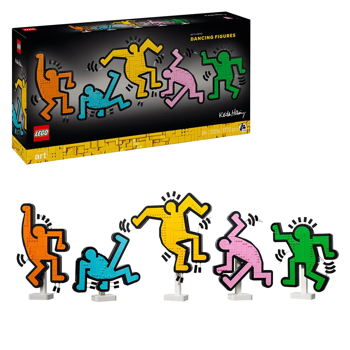 LEGO Art Keith Haring Dancing Figures 31216 Frameless 1773-Piece