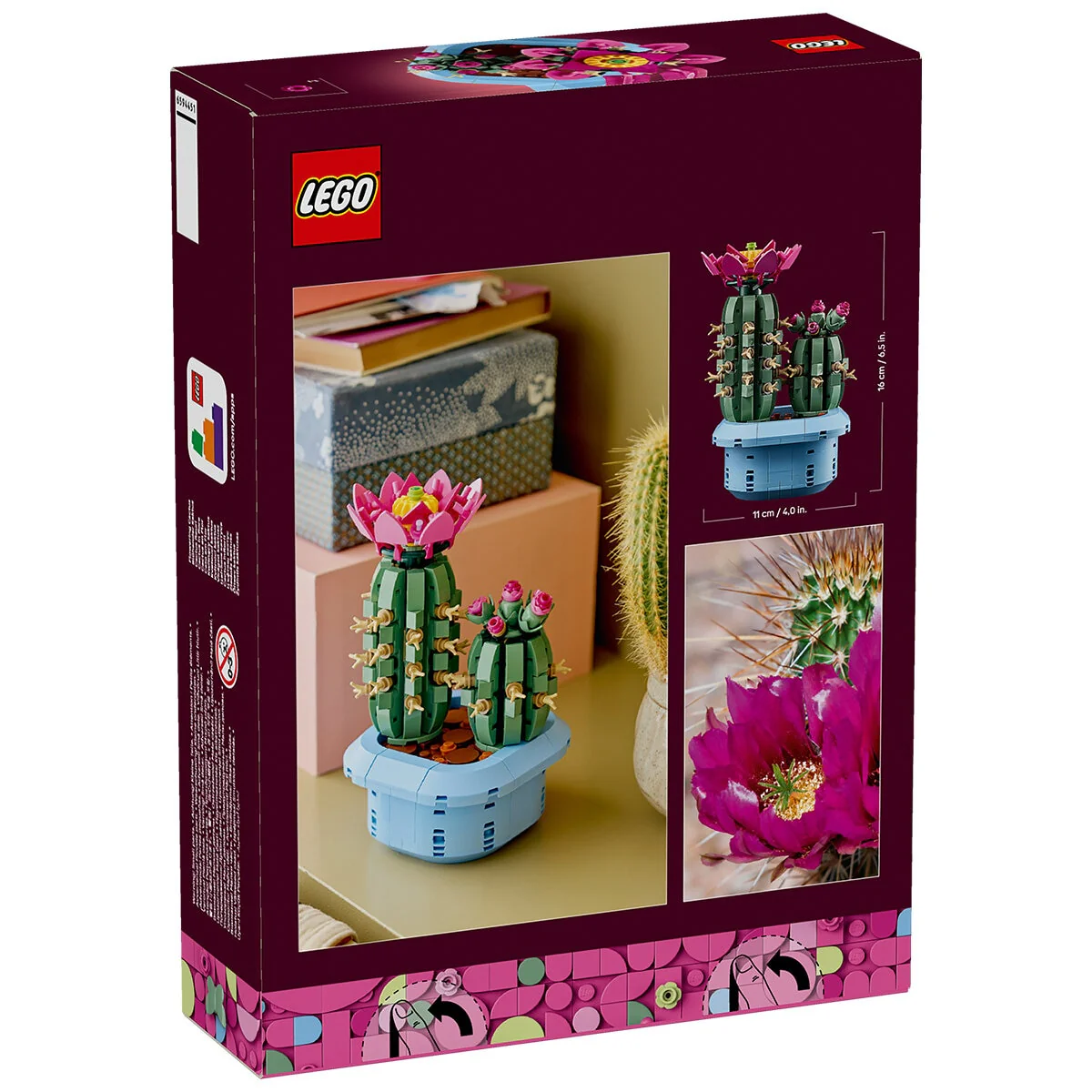 LEGO Botanicals Flowering Cactus 11509 482-Piece Pink Flower Set - Image 10