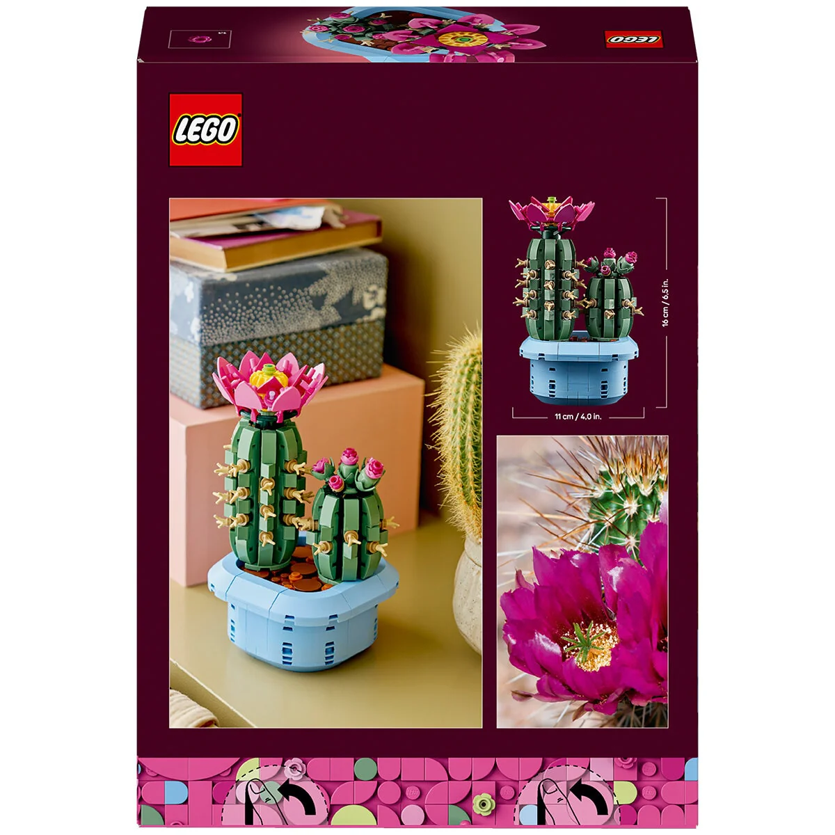 LEGO Botanicals Flowering Cactus 11509 482-Piece Pink Flower Set - Image 11