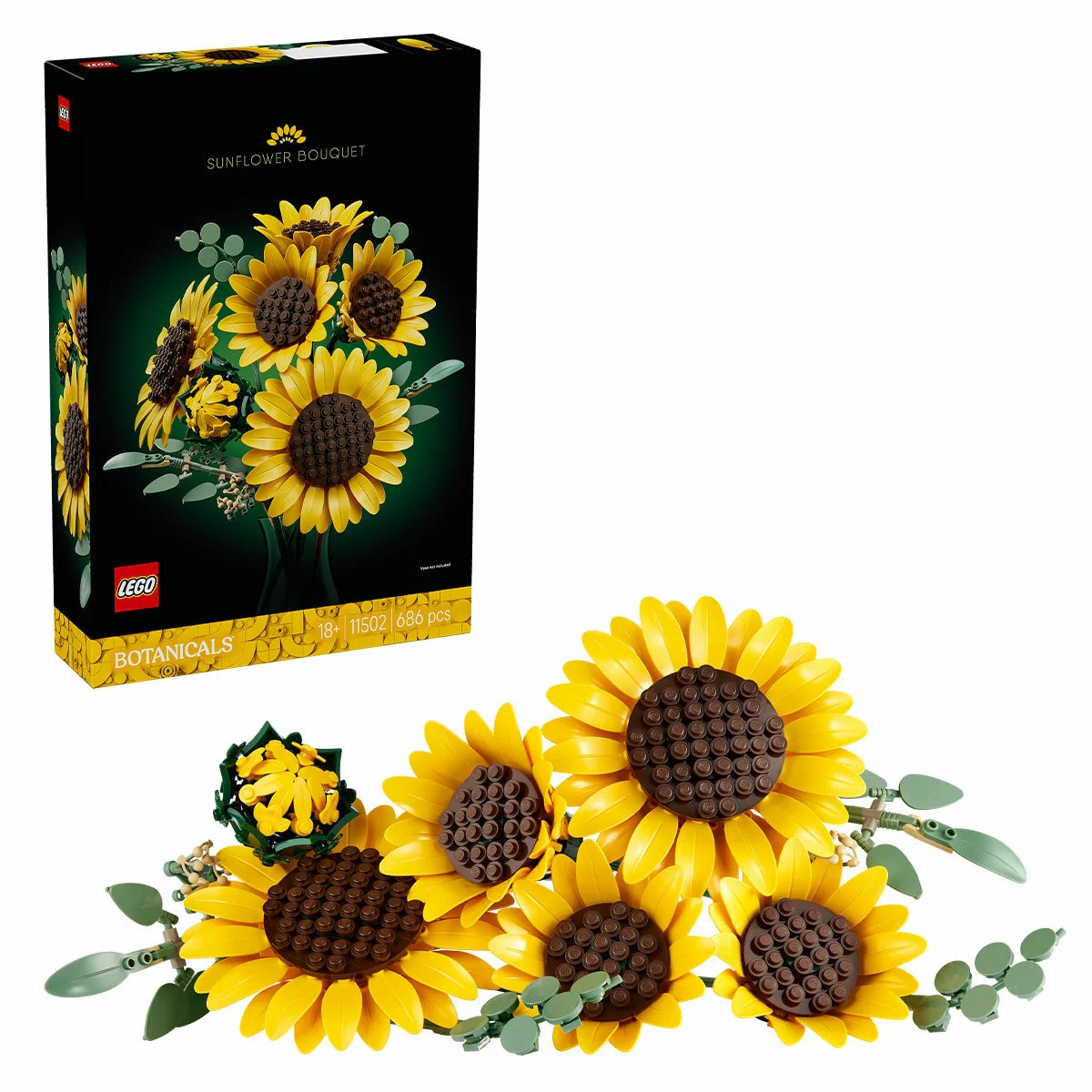 LEGO Botanicals Sunflower Bouquet 11502 Adjustable 686-Piece Set