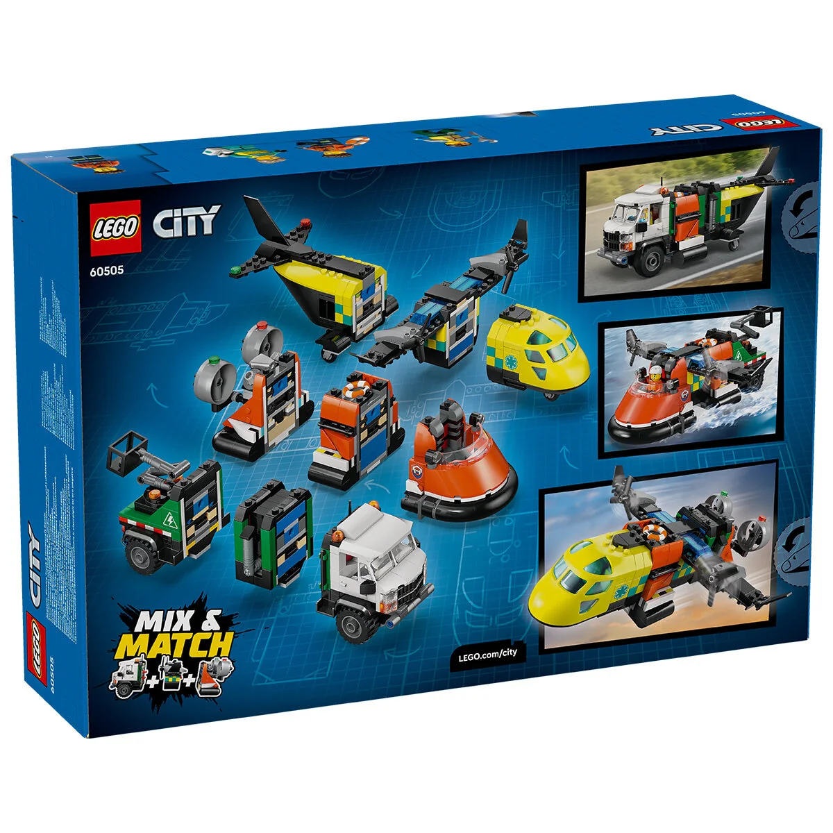 LEGO City Airplane Service Truck & Hovercraft Remix 60505 3-in-1 990pc - Image 11