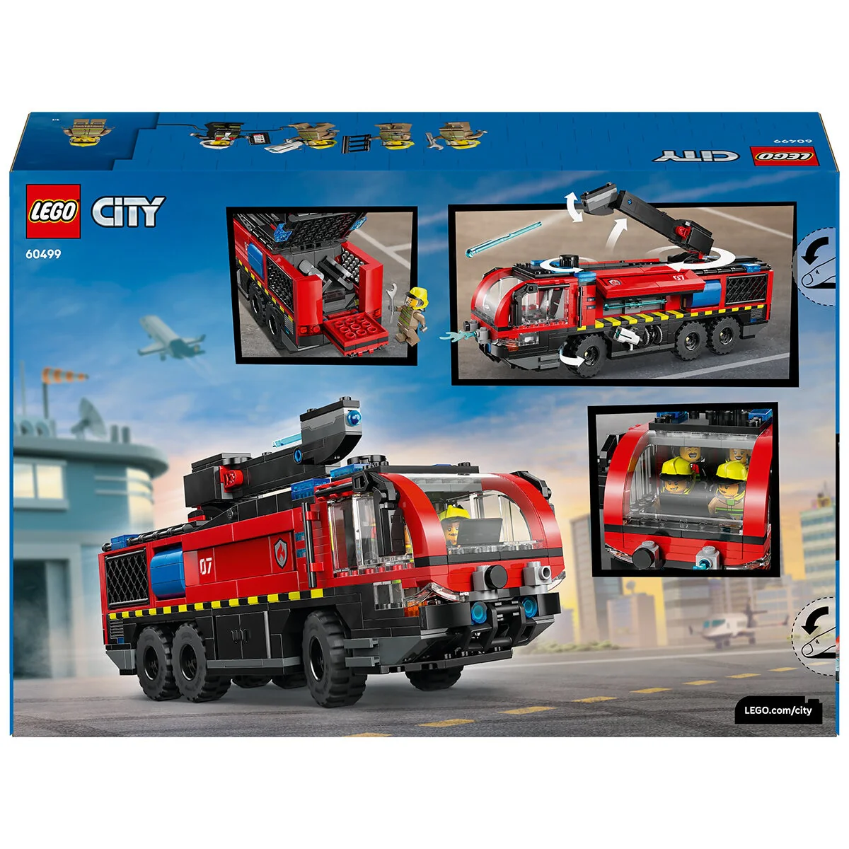 LEGO City Airport Fire Truck 60499 691-Piece Emergency Vehicle Toy - Image 12