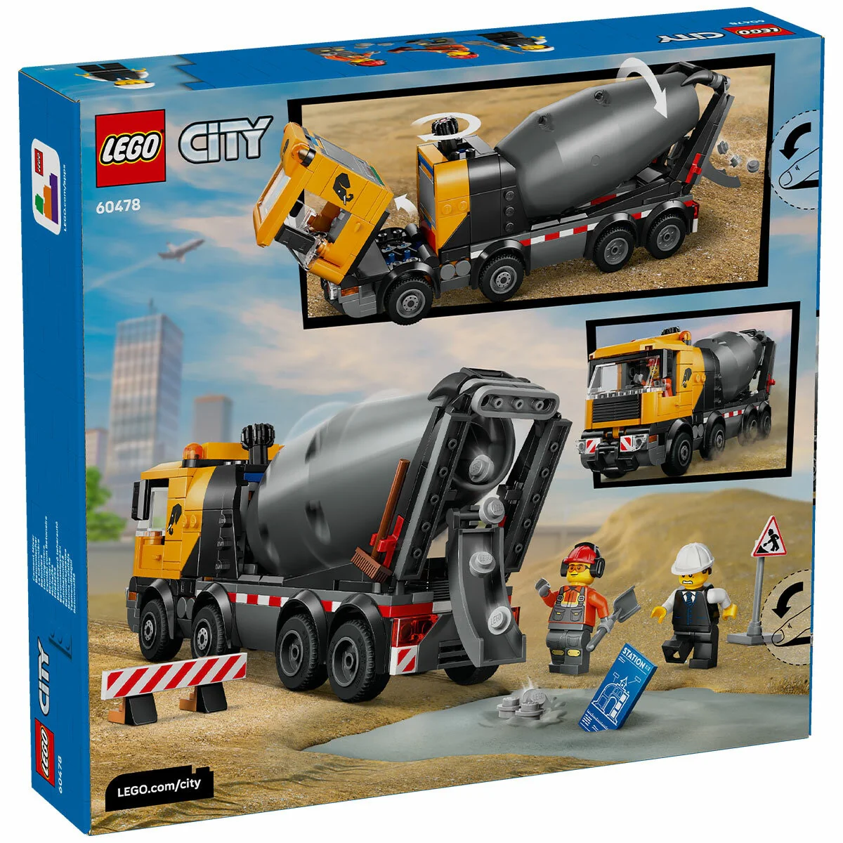 LEGO City Cement Mixer 60478 Detailed Construction Truck 371 Pieces - Image 8