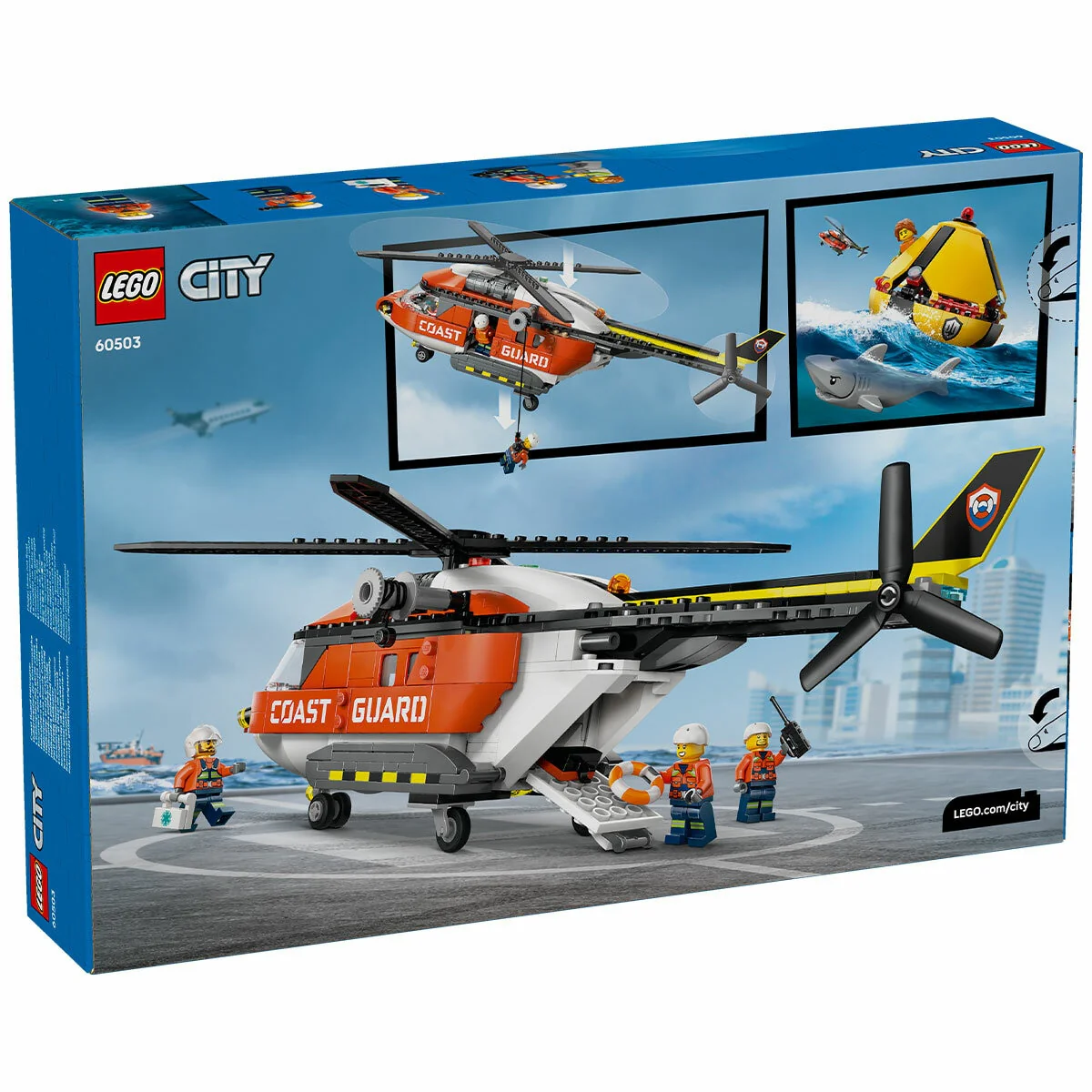 LEGO City Coast Guard Helicopter 60503 Red 551-Piece Detailed - Image 10
