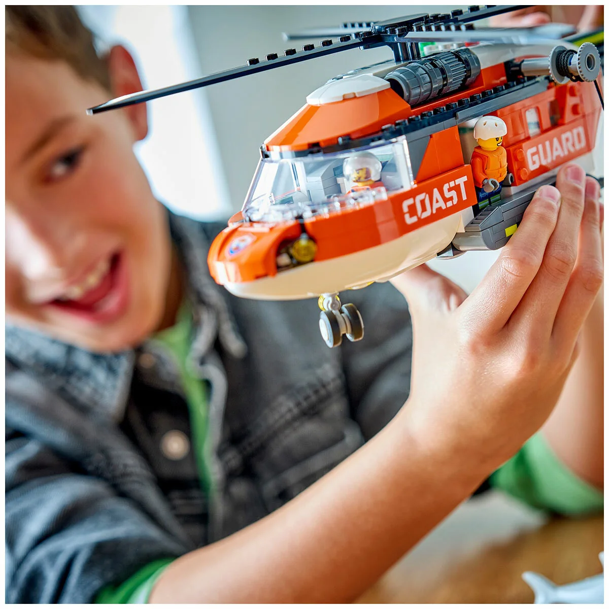 LEGO City Coast Guard Helicopter 60503 Red 551-Piece Detailed - Image 3