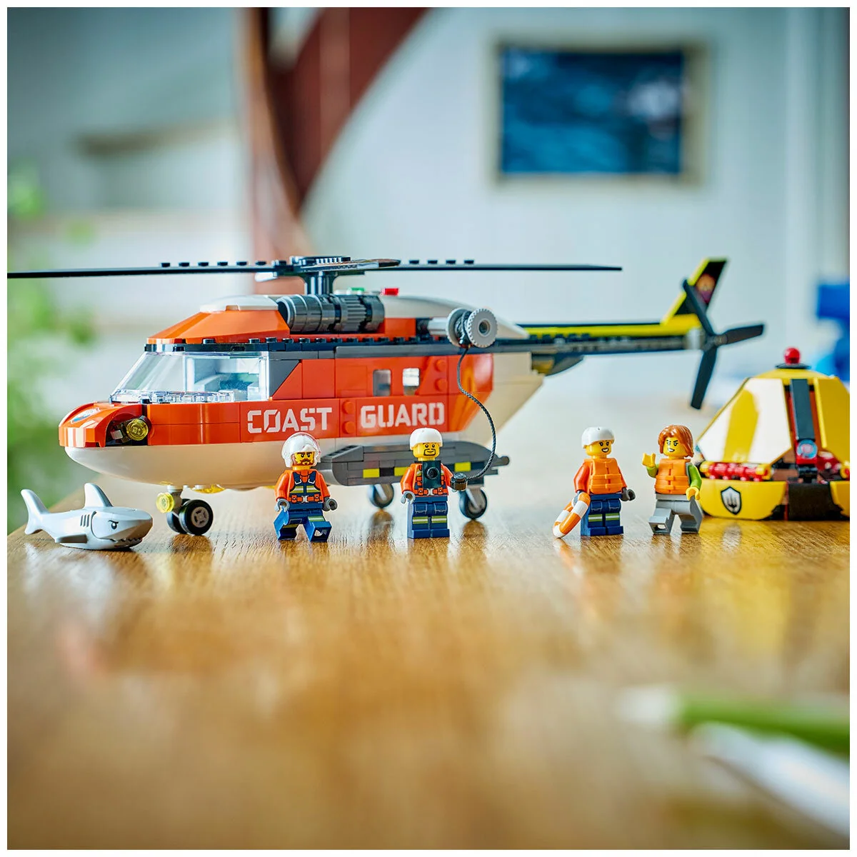LEGO City Coast Guard Helicopter 60503 Red 551-Piece Detailed - Image 4