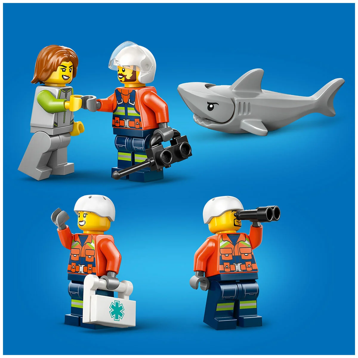 LEGO City Coast Guard Helicopter 60503 Red 551-Piece Detailed - Image 5