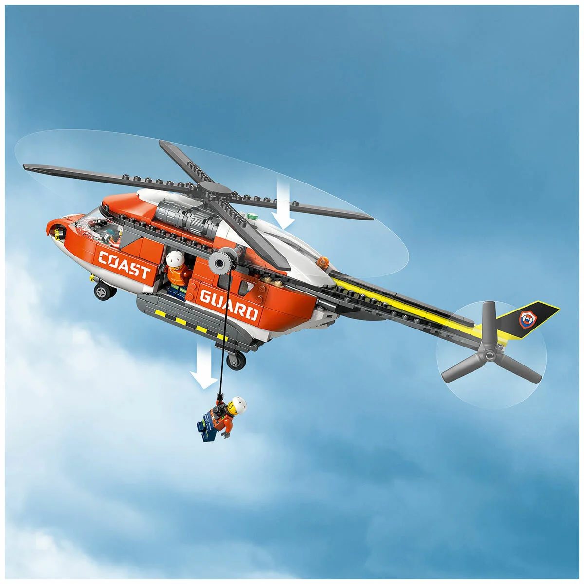 LEGO City Coast Guard Helicopter 60503 Red 551-Piece Detailed - Image 8
