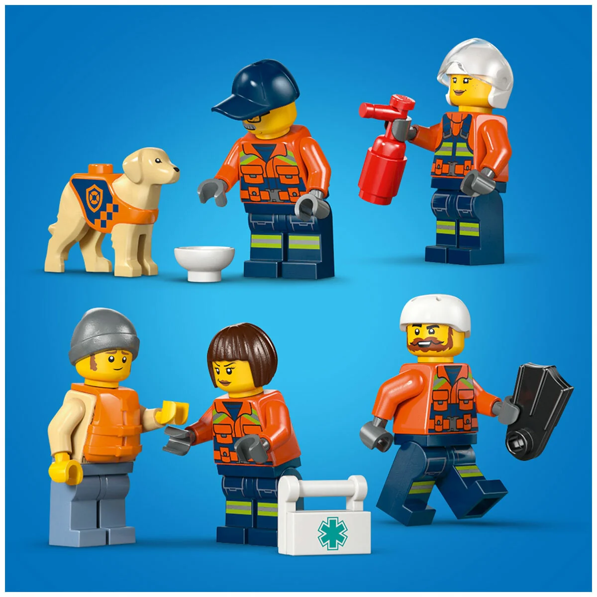 LEGO City Coast Guard Rescue Boat & Helicopter 60504, 742-Piece Floating - Image 5
