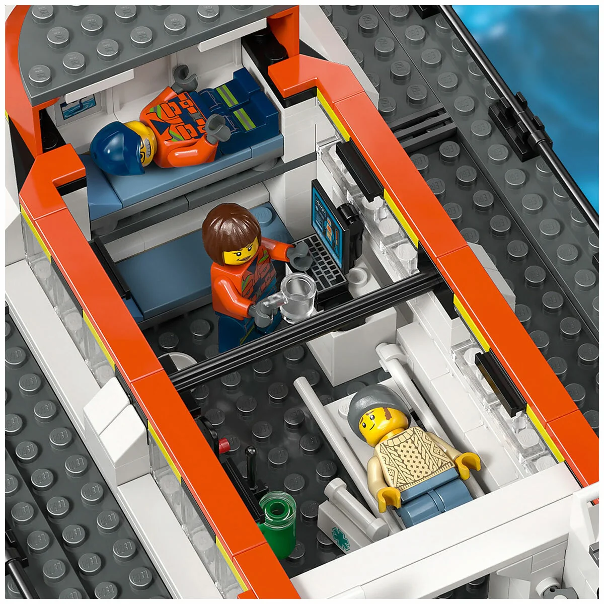 LEGO City Coast Guard Rescue Boat & Helicopter 60504, 742-Piece Floating - Image 7