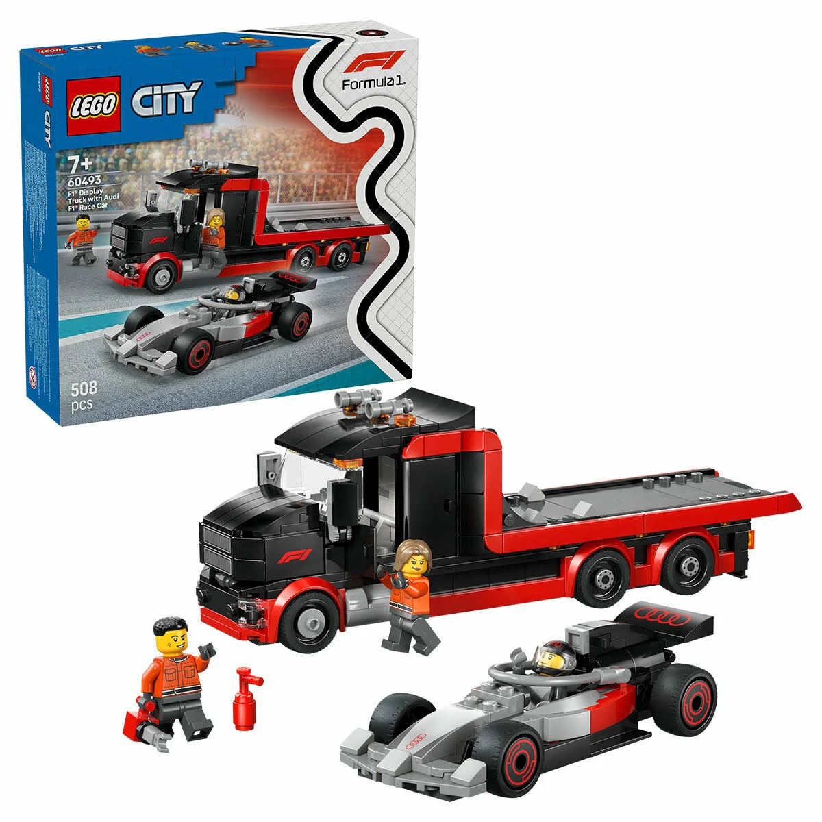 LEGO City F1 Display Truck with Audi F1 Race Car 60493 7+ (508 pcs)